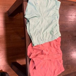 Coast Pawley’s Island Anglers Shorts. Seafoam Green. And saltwater Red L